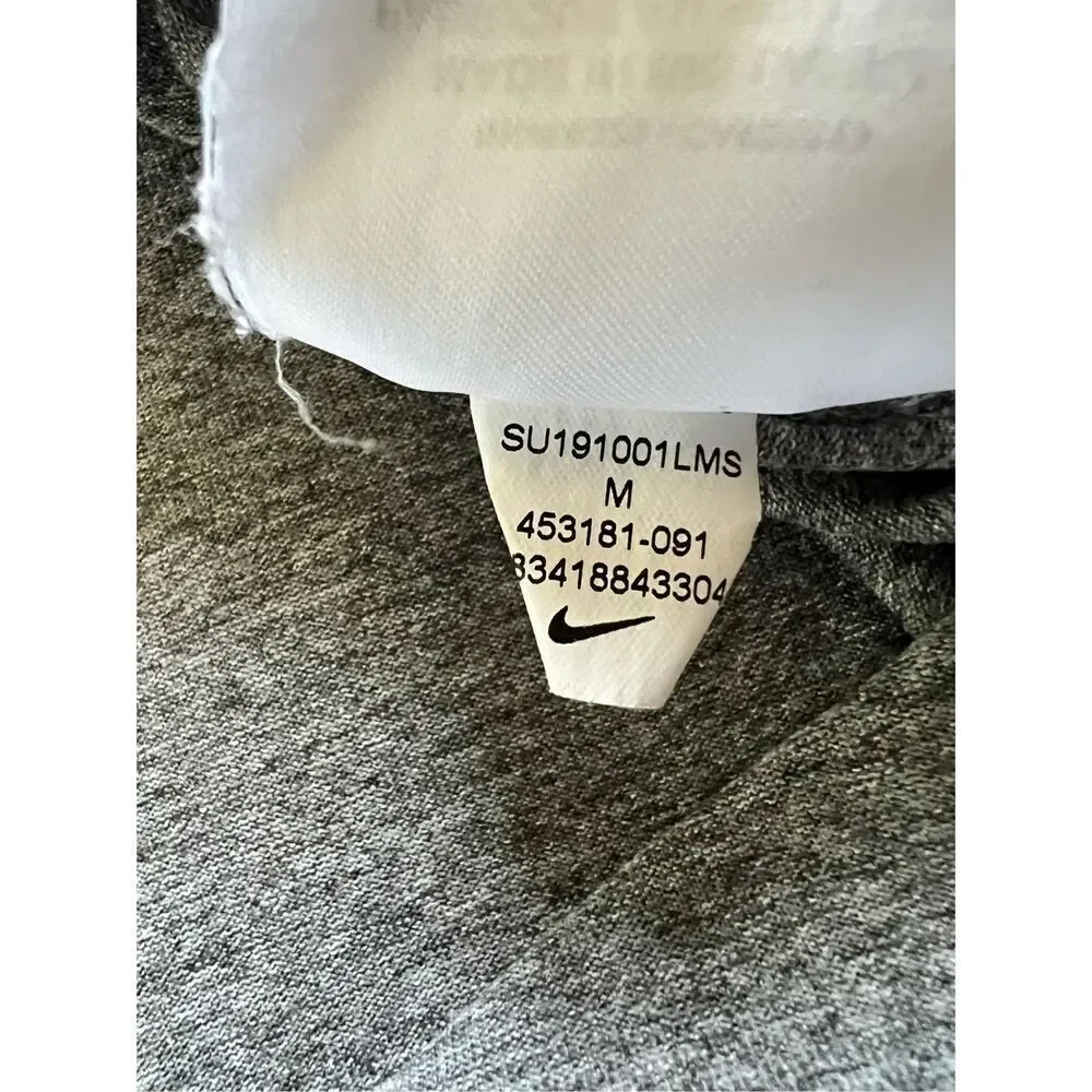 Nike Heathered Gray Dri Fit Short Sleeve Athletic Tee Medium